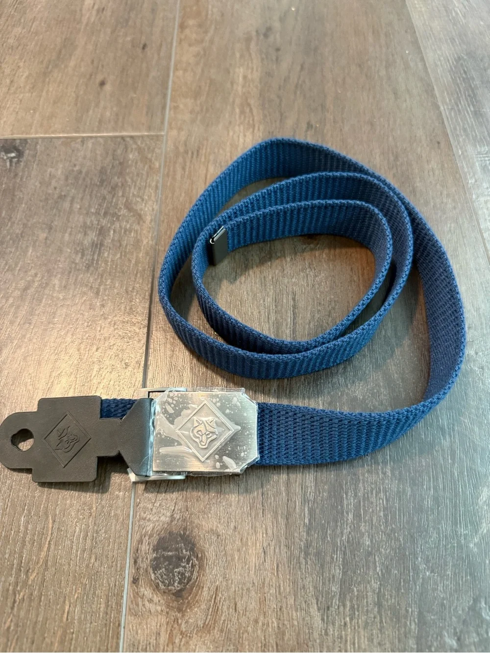 Official Cub Scout blue uniform belt, Metal Buckle, S/M 42”